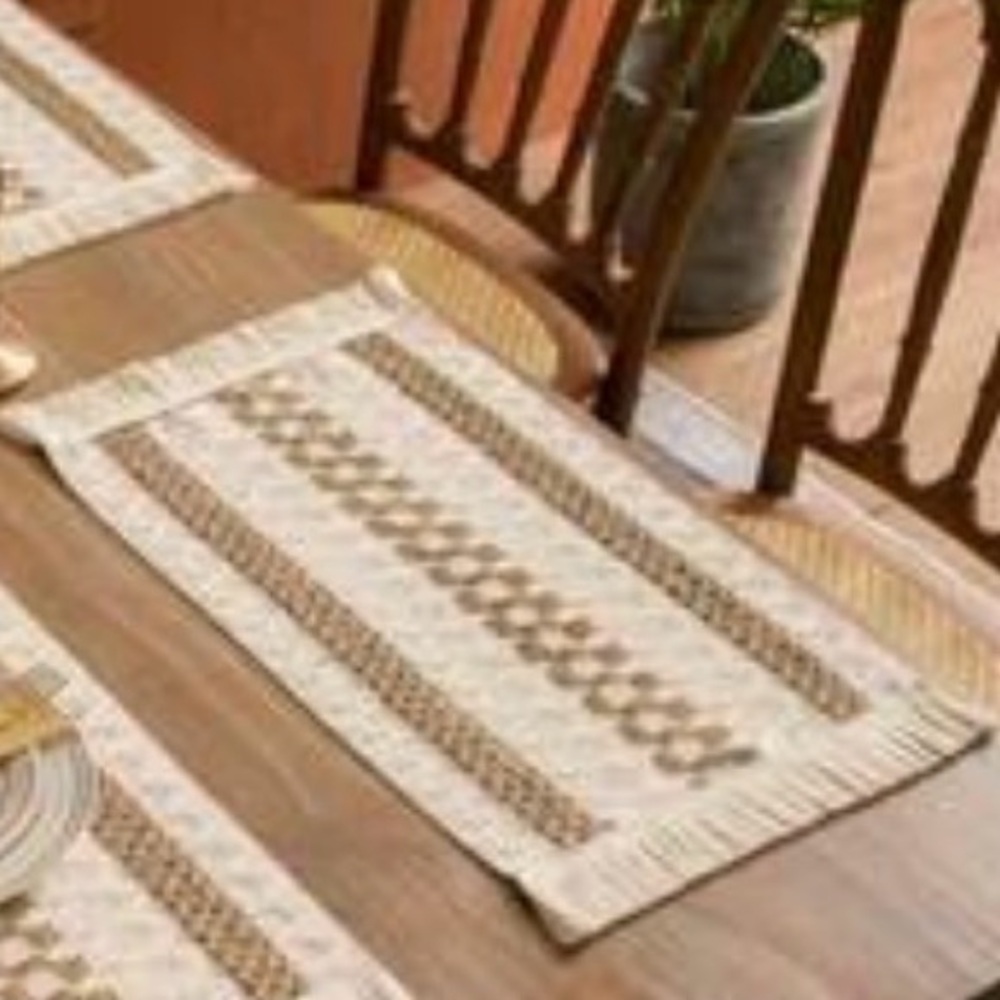🌾 Set of 8 Boho Farmhouse Placemats – 12”x 20” – Fringe Woven Table Mats - Picture 2 of 6